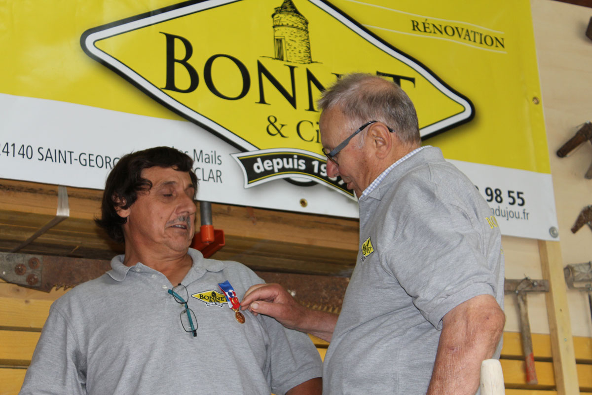 Remise de la médaille du travail à Didier